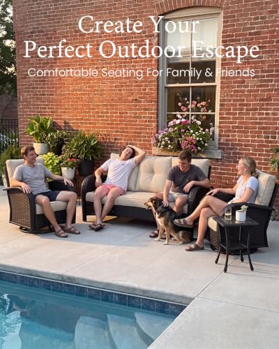5 Pieces Outdoor Patio Furniture Set, view 4