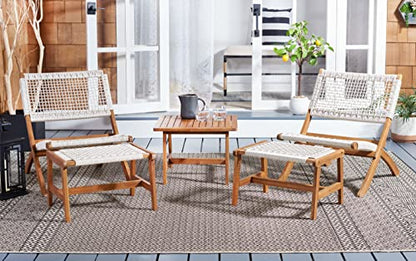 SAFAVIEH Casella White Woven Patio Set, view 3
