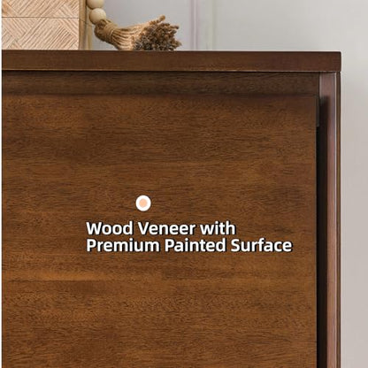 39"Real Wood Veneer Narrow Sideboard Buffet,Entryway Storage Cabinet, view 7