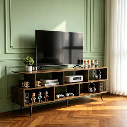 65" Amber TV Stand with Power Outlet for TVs up to 75", view 4