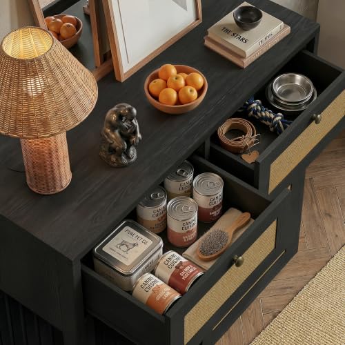 Wooden Dog Crate Furniture, Left Unit, 40 Inch, Black Oak, view 4