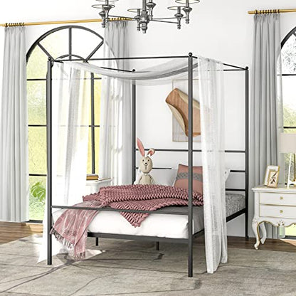 Full Size Metal Canopy Bed Frame, view 4