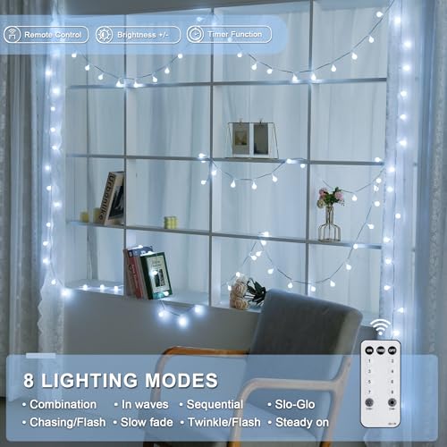 100ft Globe String Lights Indoor Outdoor Waterproof, view 6