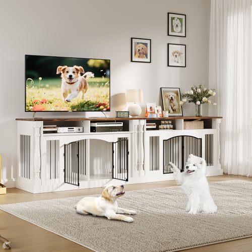 63 Inch Double Dog Crate TV Stand, view 4