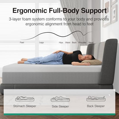 Bliss Cooling 12 Inch Twin Mattress, Gel-Infused Memory Foam, view 5