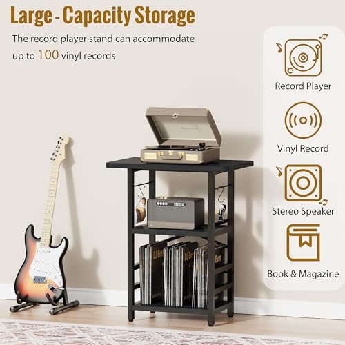Record Player Stand with Extended Desktop, view 4