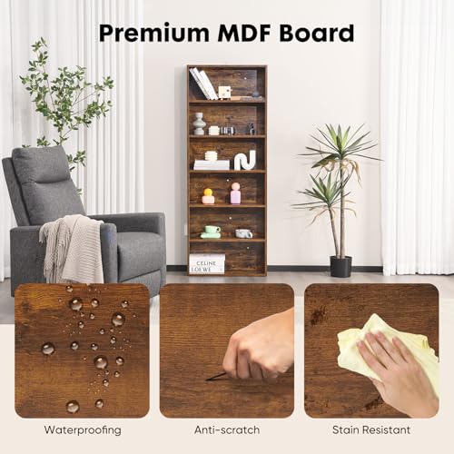 Tall Bookshelf, Book Shelf, Storage Organizer Book Shelf, view 5