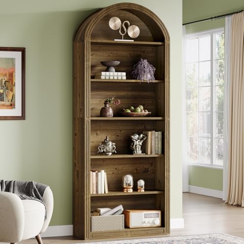 77.16" Tall Arched Bookshelf, view 2