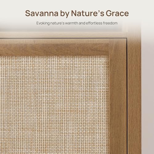63" Rattan TV Stand for 55" 65" TV, view 5