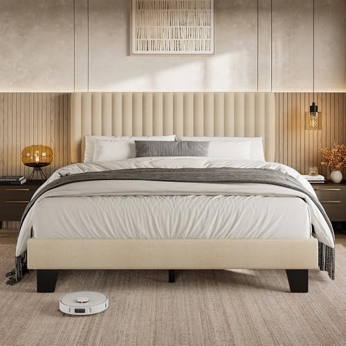 Queen Size Bed Frame with Headboard, view 2