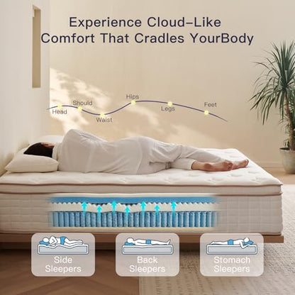 Full Mattress, 12 Inch Full Size Mattress, Memory Foam Mattress Medium Firm, view 5