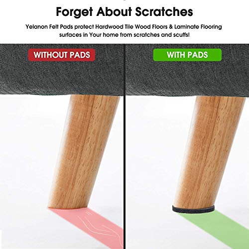 Felt Furniture Pads for Hardwood Floors -261 Pcs Premium Floor Protectors for Furniture, Felt Pads for Chair Legs, Black