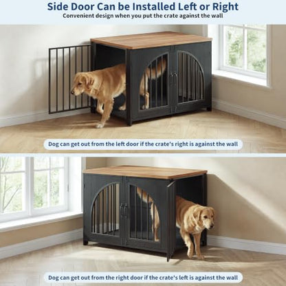42.5" Dog Crate Furniture for Medium & Large Dogs, Lockable Door, view 4