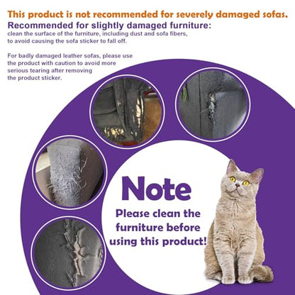 Large Cat Scratch Furniture Protector, 18 Pcs Clear Anti Cat Scratch Protector, Self-Adhesive Furniture Cat Scratch Protector, 17in