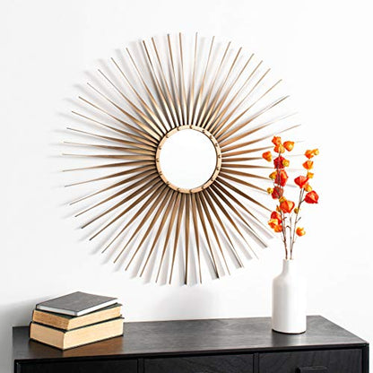 Safavieh Home Collection Lachlyn 34-inch Gold Sunburst Round Mirror