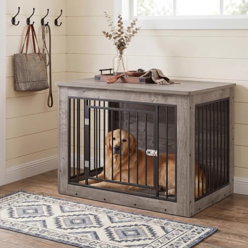 38" Furniture-Style Wooden Dog Crate End Table, view 2