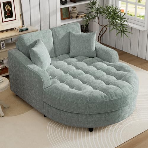55" Modern Chaise Lounge Sofa Bed, view 2