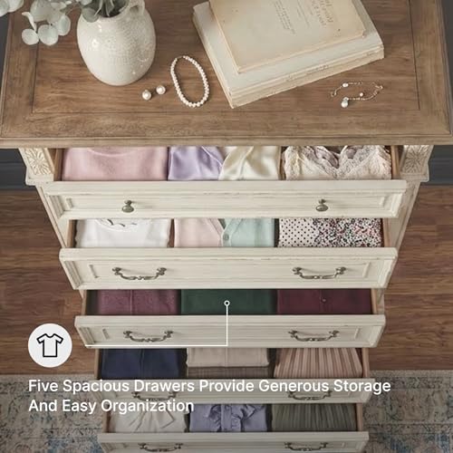 Signature Design by Ashley Realyn French Country 5 Drawer Chest, view 5