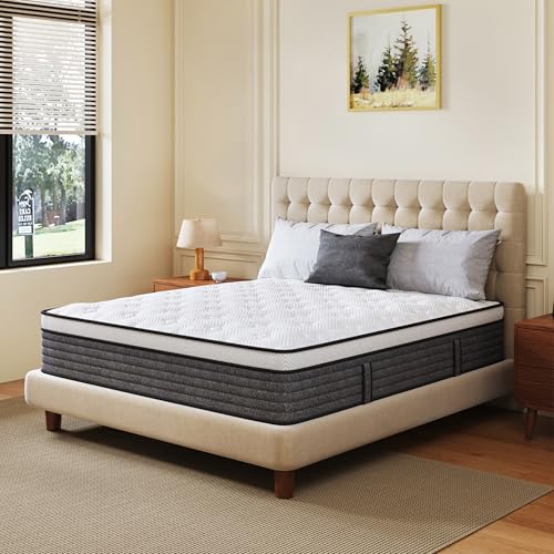 Queen Mattress, 12 Inch Queen Size Hybrid Mattresses in a Box, view 3