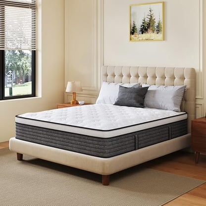 Queen Mattress, 12 Inch Queen Size Hybrid Mattresses in a Box, view 3