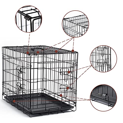 Dog Crates for Small Size Dogs Indoor Double Door Dog Kennels & Houses, view 4