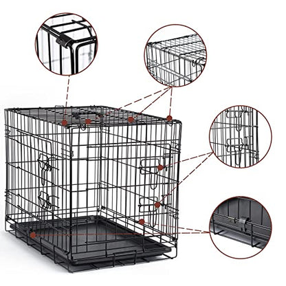 Dog Crates for Small Size Dogs Indoor Double Door Dog Kennels & Houses, view 4