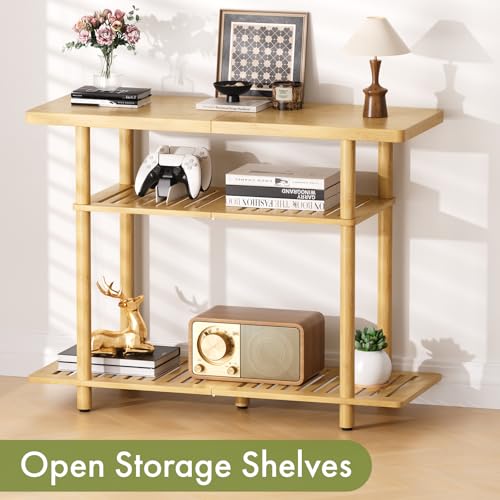 Bamboo TV Stand, Small TV Stands for up to 32 Inch, view 7
