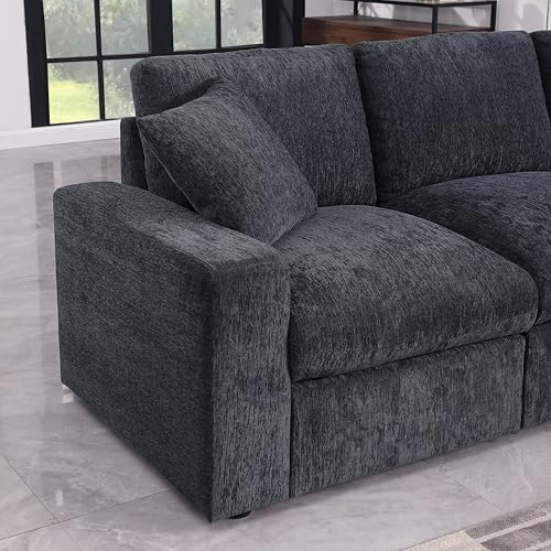 Living Room Sofa Set for 4 Seater with Console, Perfect for Apartment, Airbnb, Playroom
