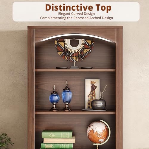 Book Shelf and Bookcases with Doors & Cabinet, Walnut Brown, view 8