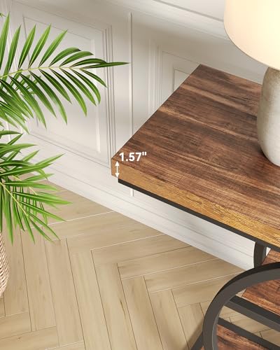 Console Table, 4-Tier Entryway Table, 41.3-Inch Industrial Sofa Table for Living Room, Foyer Hallway Table for Entrance, Rustic Brown and Black