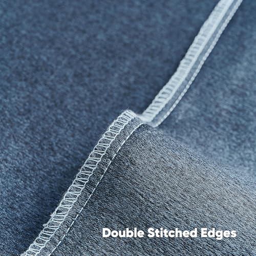 Pack of 2 Chenille Decorative Throw Pillow Covers 18x18 Inch,Soft Cozy Faux Linen Textured Cushion Case,Farmhouse Home Decor for Couch Living Room,Denim Blue