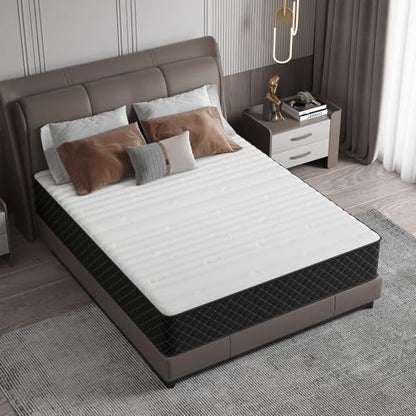 Full Mattress, 12 Inch Hybrid Mattress Full Size with Breathable Foam and Individually Pocket Spring, Memory Foam Mattresses for Back Pain Relief, Medium Firm Full Size Mattress in a Box, 75x54x12inch