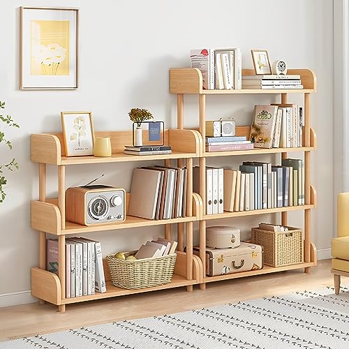 4-Tier Wooden Open Bookcase, Oak, view 8