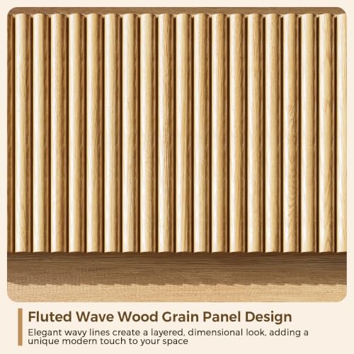 6 Drawer Fluted Dresser, Modern Chest of Drawers for Bedroom with Hidden Handles, view 6