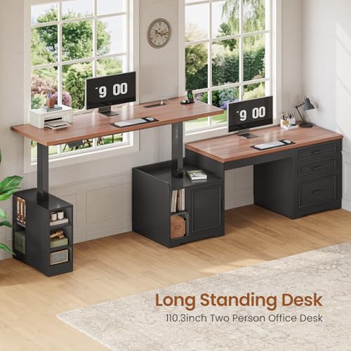 Farmhouse L Shaped Electric Standing Desk, view 5