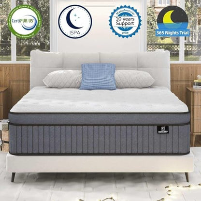 14 Inch Medium Firm King Size Mattress [Upgraded] King Hybrid Mattresses, view 3