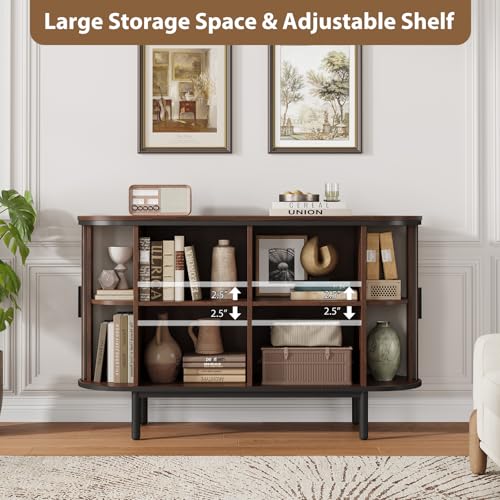 Console Table with Sliding Tambour Doors, view 6