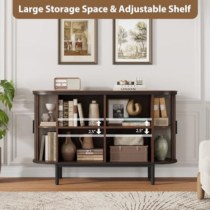 Console Table with Sliding Tambour Doors, view 6