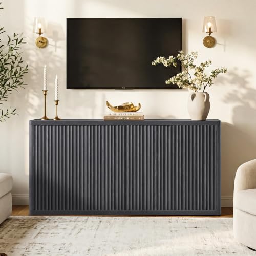 65" TV Stands for Living Room Bedroom Tall TV Console with Storage, view 3