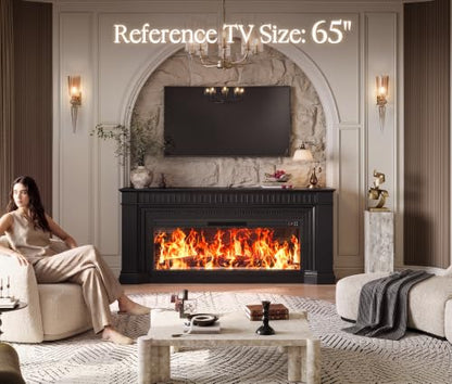 70'' Fireplace TV Stand with 48'' Electric Fireplace, view 3