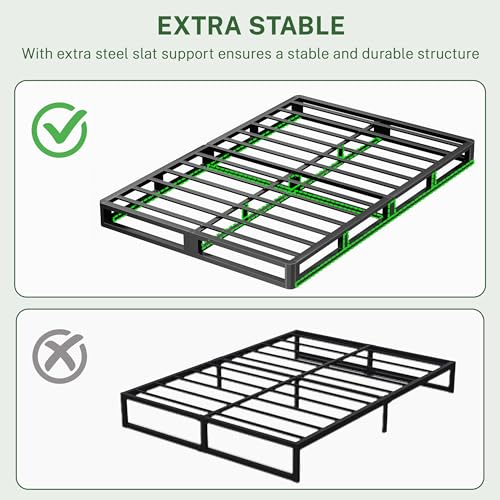 10 Inch Full Metal Bed Frame with Round Corner, 3000 LBS Heavy Duty, view 5
