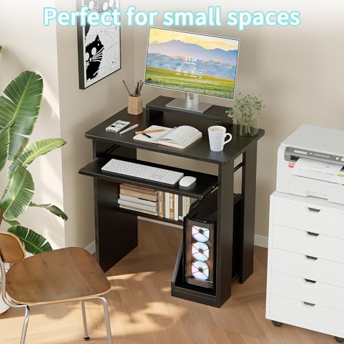 30 Inch Computer Desk, with Keyboard Tray & Monitor Stand, view 5