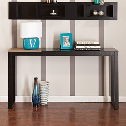 Holly & Martin Lydock Console Table - Transitional Design, Black Iron and Wood - Ideal for Entryway, Living Room (CK7623)