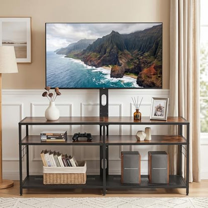 TV Stand with Mount, Universal Swivel TV Console for 32-75 inch TVs, view 3