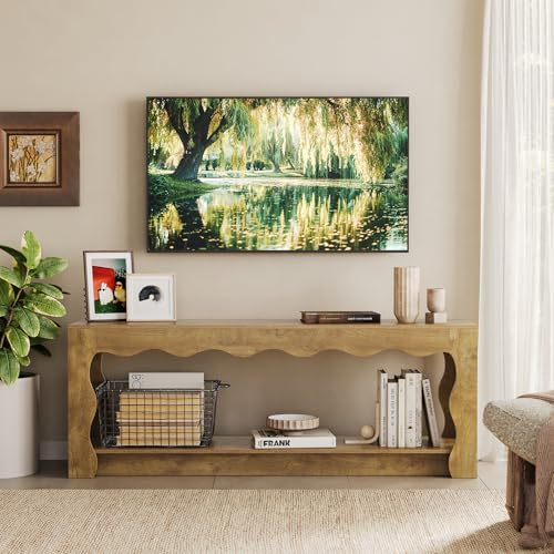 TV Stand for 65 Inch TV, Wooden Entertainment Center with Storage Cabinets, view 4