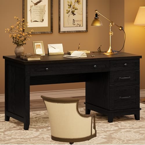 53.5" Farmhouse Home Office Desk with File Cabinet, view 6