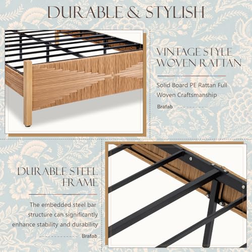 Brafab King Size Rattan Bed Frame, view 5