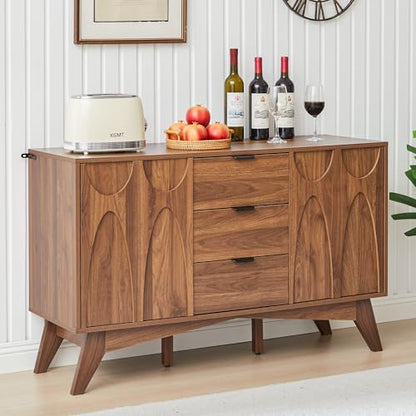 Buffet Cabinet with Storage, 47.2" Storage Cabinet with 3 Drawers, view 5