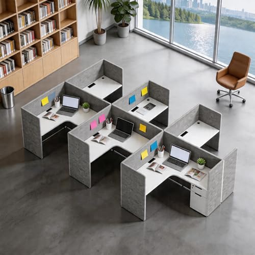 6 Person Office Cubicles Workstations, view 2