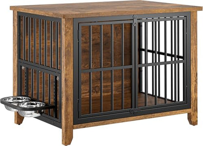 Dog Crate Furniture, 31.5" L*22.5" W*25.6" H, Brown, view 2